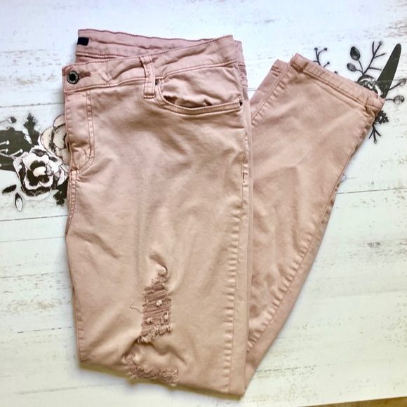 Angel Kiss Denim - Angel Kiss Blush Destroyed MidRise Skinny Jeans